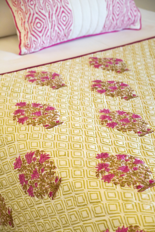 Alternate Rani Floral Striped Quilt