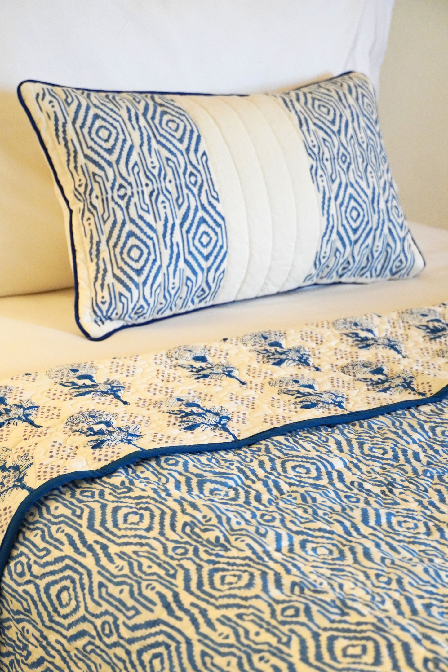 Indigo IKAT Cushion Cover