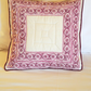 Floral Bordered Cushion Cover with Embroidery