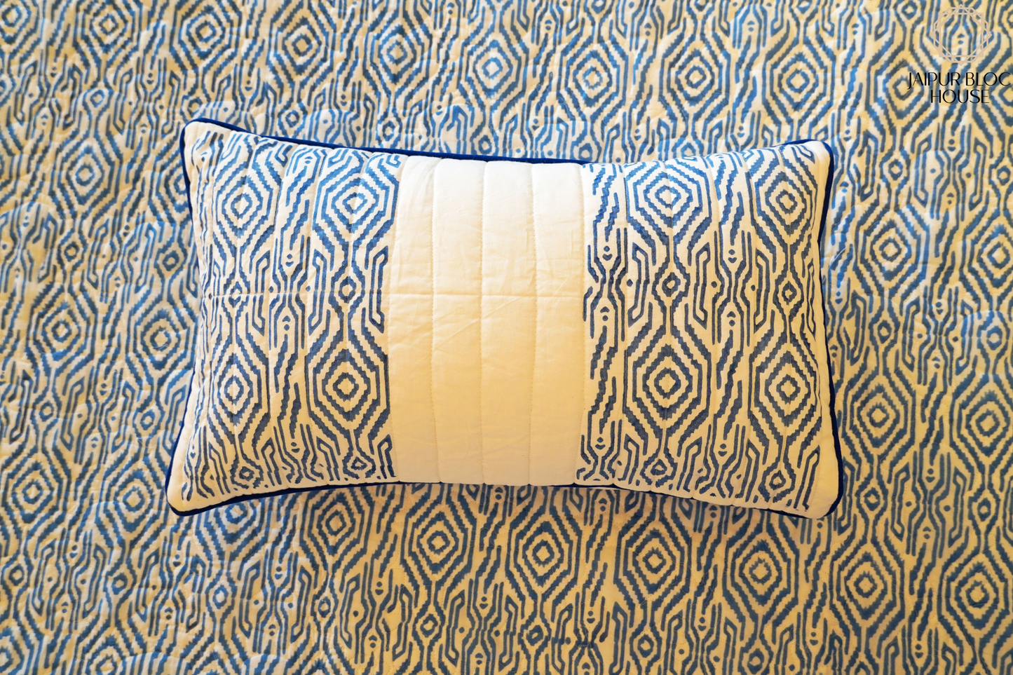 Indigo IKAT Cushion Cover
