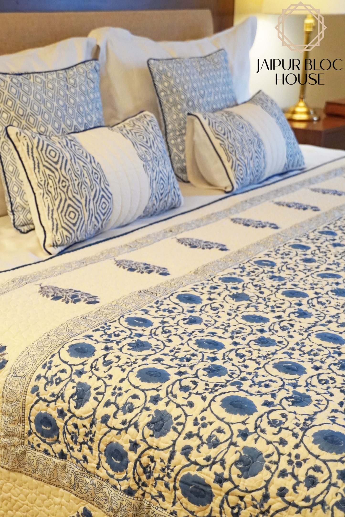 Indigo IKAT Cushion Cover