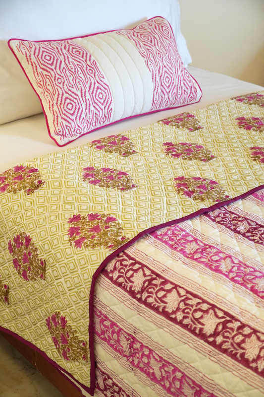 Alternate Rani Floral Striped Quilt