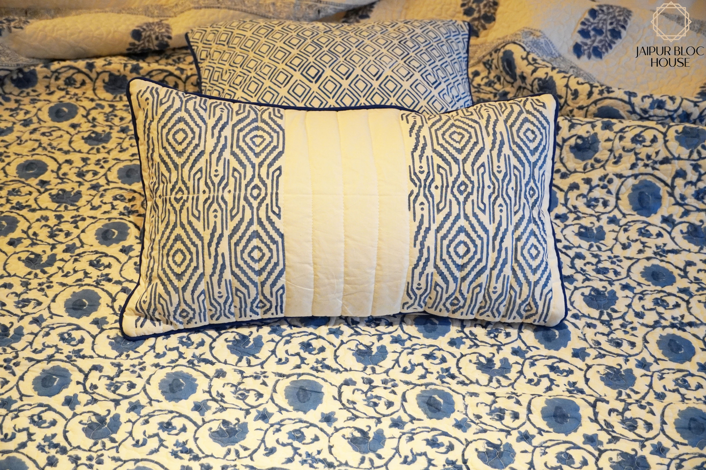 Indigo IKAT Cushion Cover