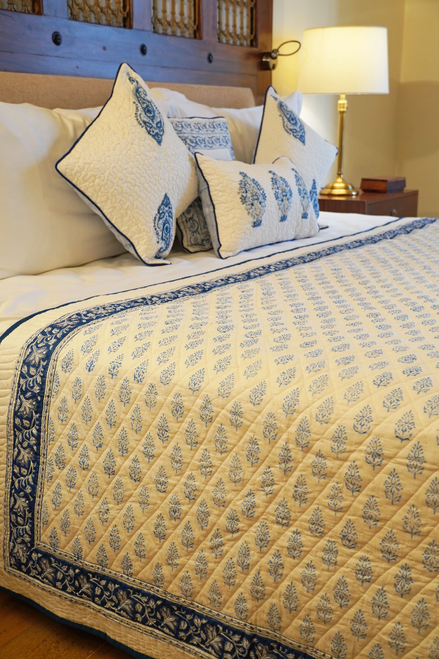 Jaipuri Indigo Ditsy Quilt
