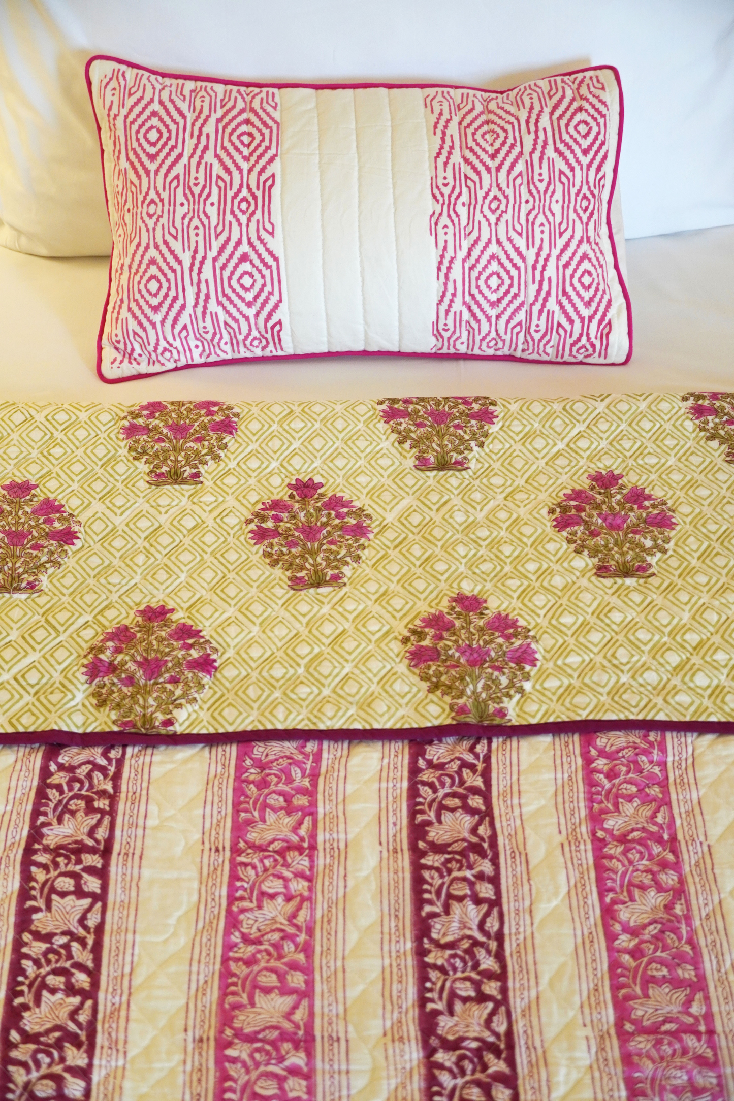 Alternate Rani Floral Striped Quilt