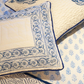 Indigo Paisley Motif Cushion Cover with Embroidery