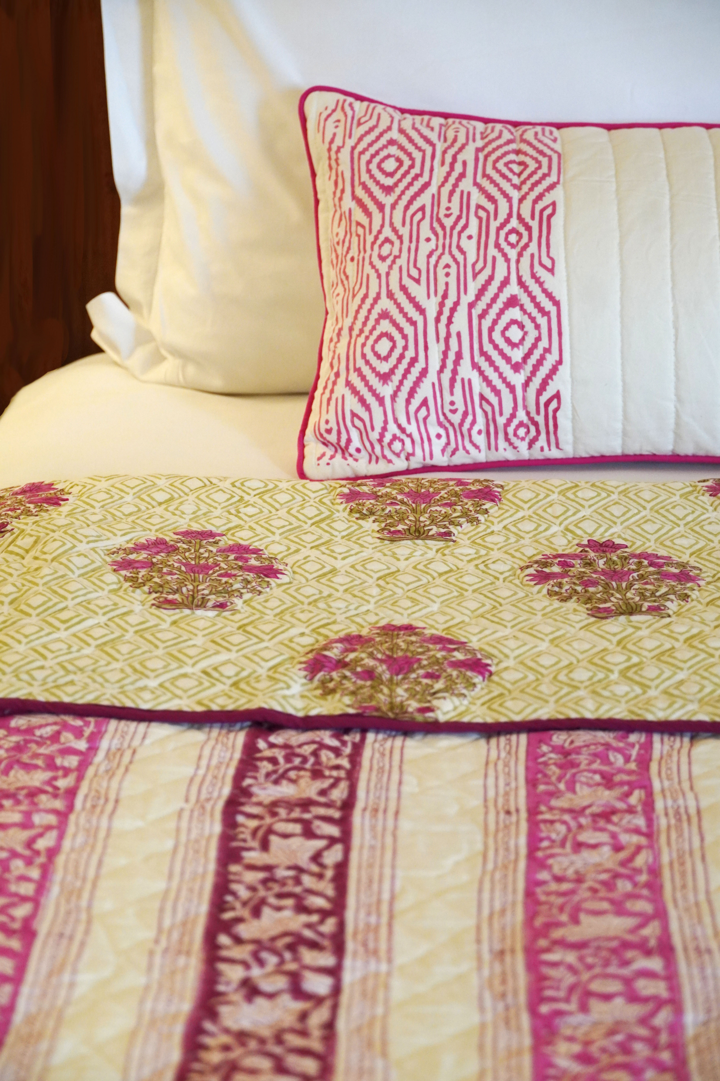 Alternate Rani Floral Striped Quilt