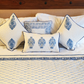 Indigo Paisley Motif Cushion Cover with Embroidery