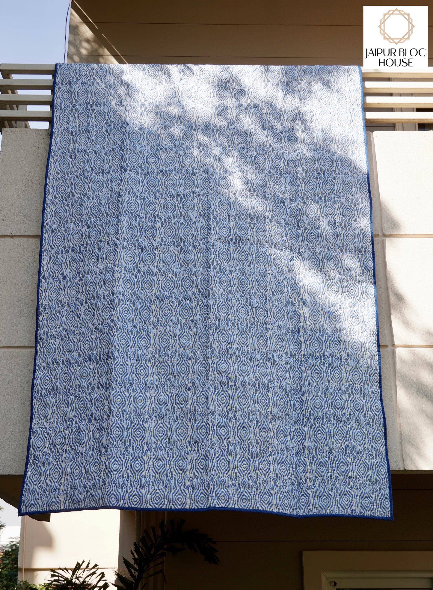 Marigold Indigo Print-on-Print Quilt