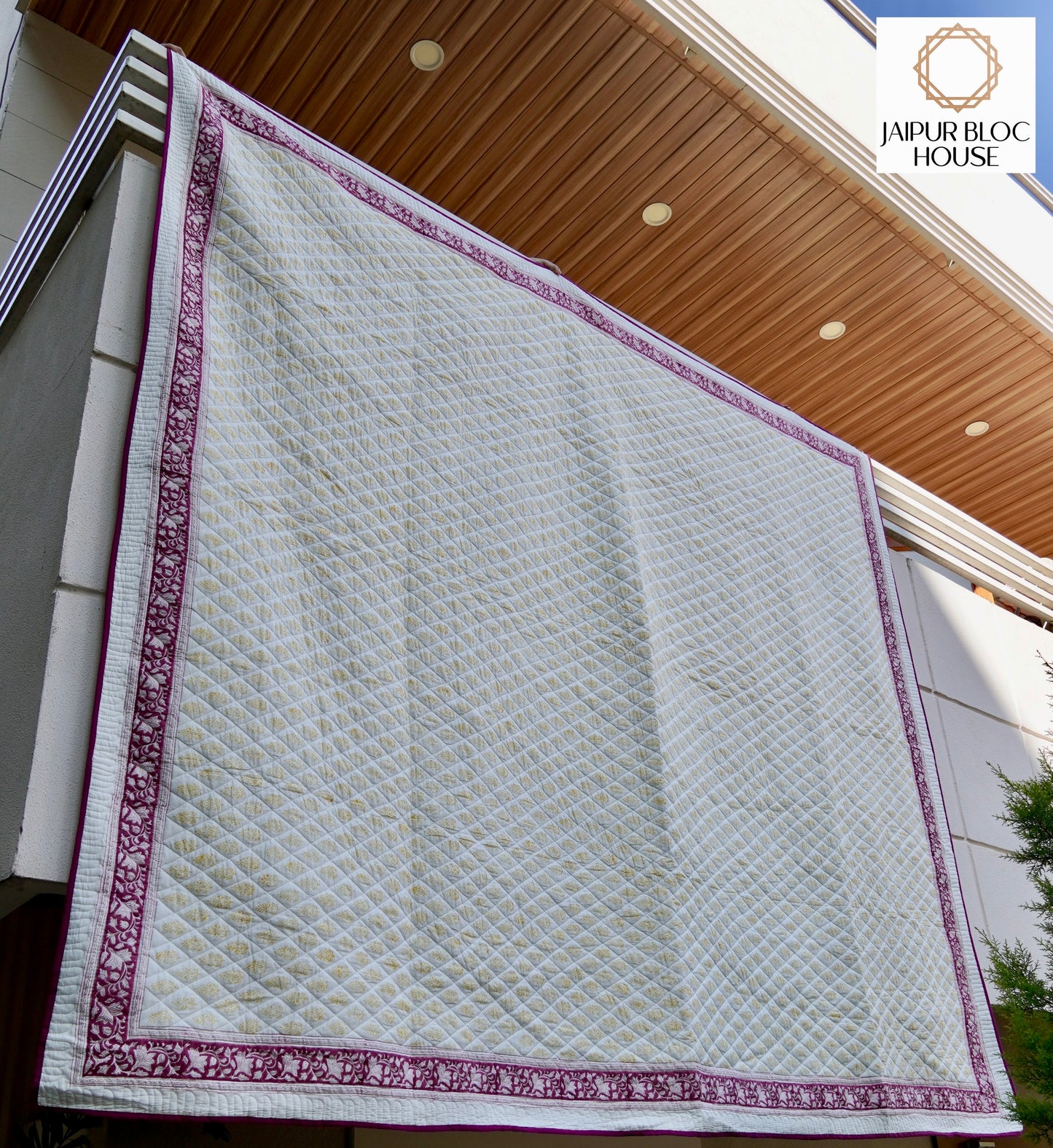 Jaipuri Yellow Ditsy Quilt