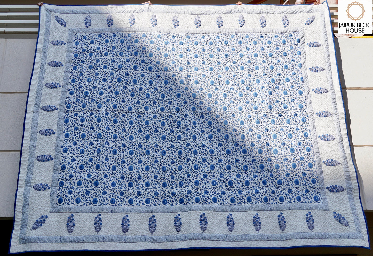 Indigo Ditsy - Poppies Quilt