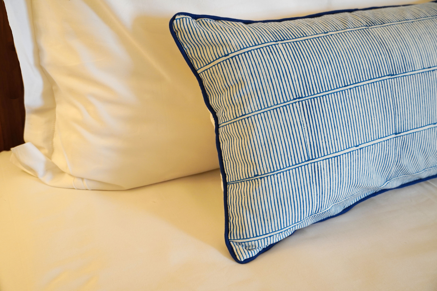 Signature Indigo Motif Cushion Cover with Embroidery